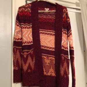 Multicolored knit cardigan from target.